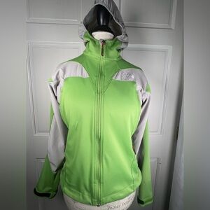 The North Face Women's Lime and Light Gray Water Repellent Jacket Size S/P